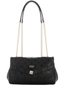 Ella Logo Crossbody Bag in Black Logo