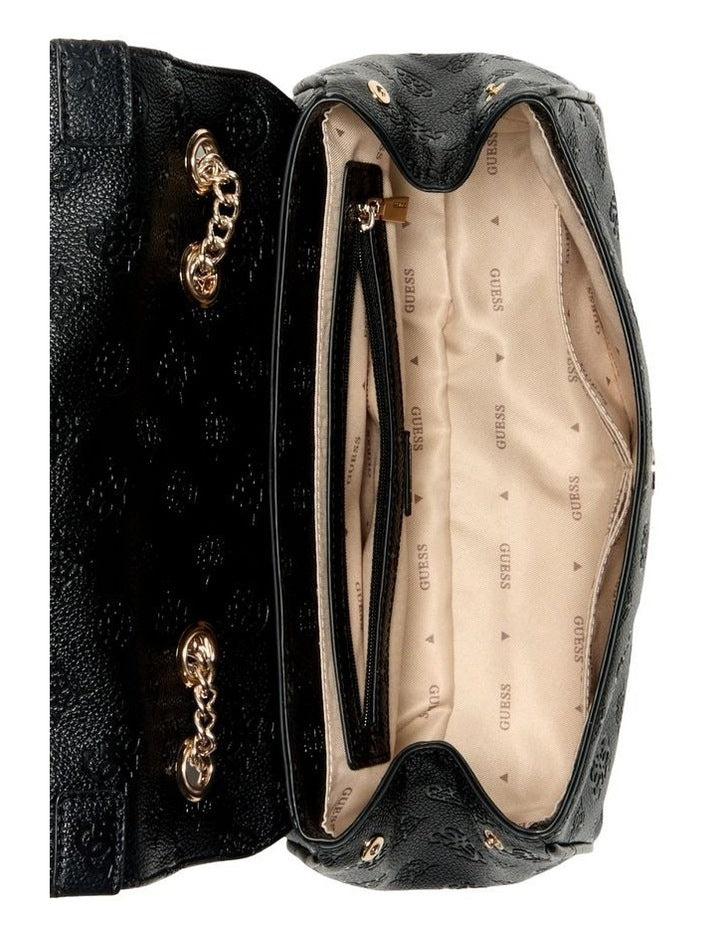 Ella Logo Crossbody Bag in Black Logo