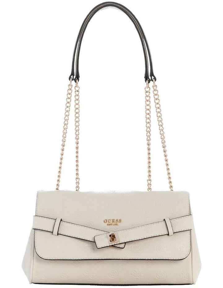 Ella Logo Crossbody Bag in Stone Logo