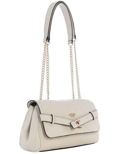 Ella Logo Crossbody Bag in Stone Logo