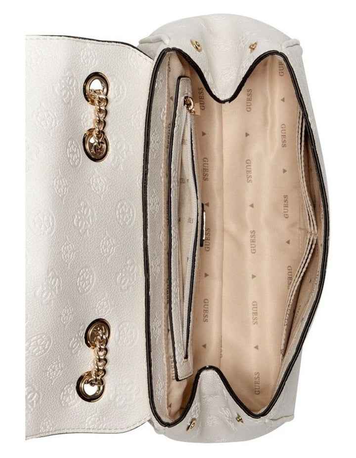 Ella Logo Crossbody Bag in Stone Logo