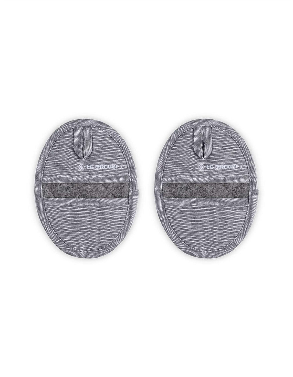 OVAL POT HOLDER S/2 CHARBON