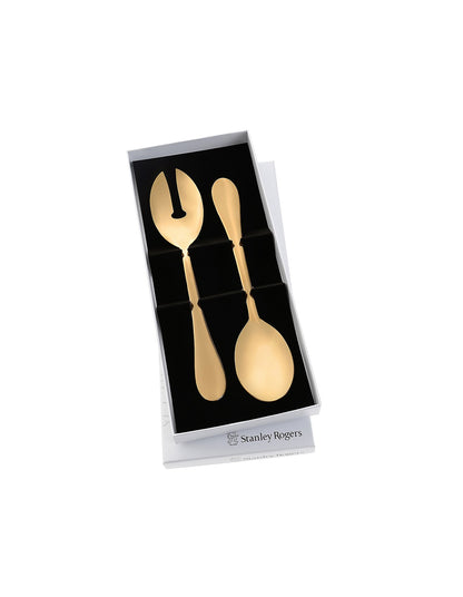 ALBANY GOLD SALAD SERVERS 2PC