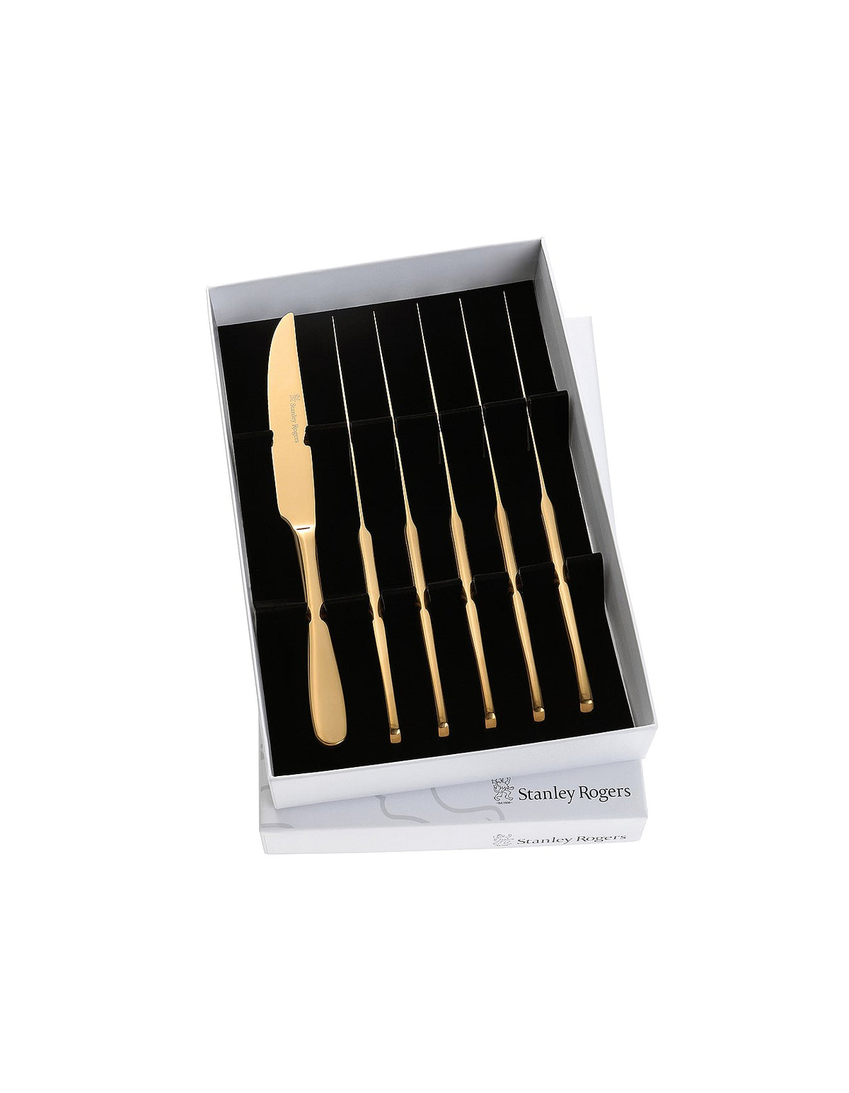 ALBANY GOLD STEAK KNIVES 6PC