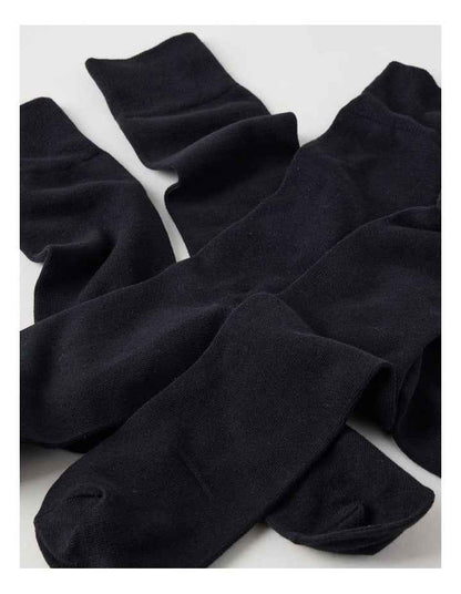 4 Pack Plain Socks in Black