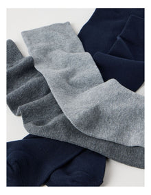 4 Pack Plain Socks in Navy, Grey, & Charcoal