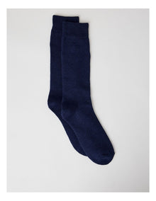 Full Terry Bamboo Boot Socks in Dark Indigo