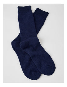 Full Terry Bamboo Boot Socks in Dark Indigo