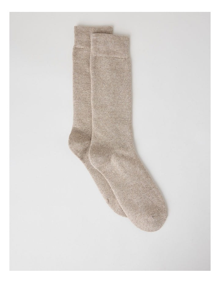 Full Terry Bamboo Boot Socks in Oatmeal