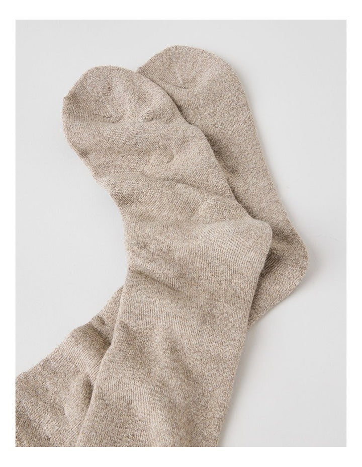 Full Terry Bamboo Boot Socks in Oatmeal