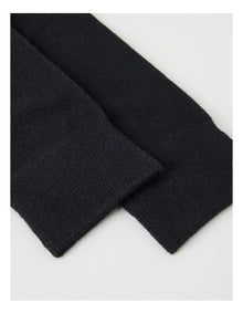 Merino Wool Blend Socks in Black