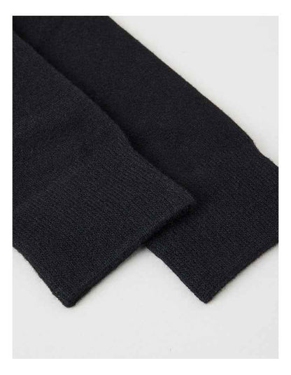 Merino Wool Blend Socks in Black