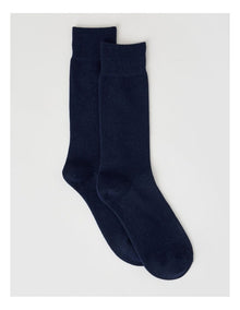 Merino Wool Blend Socks in Navy