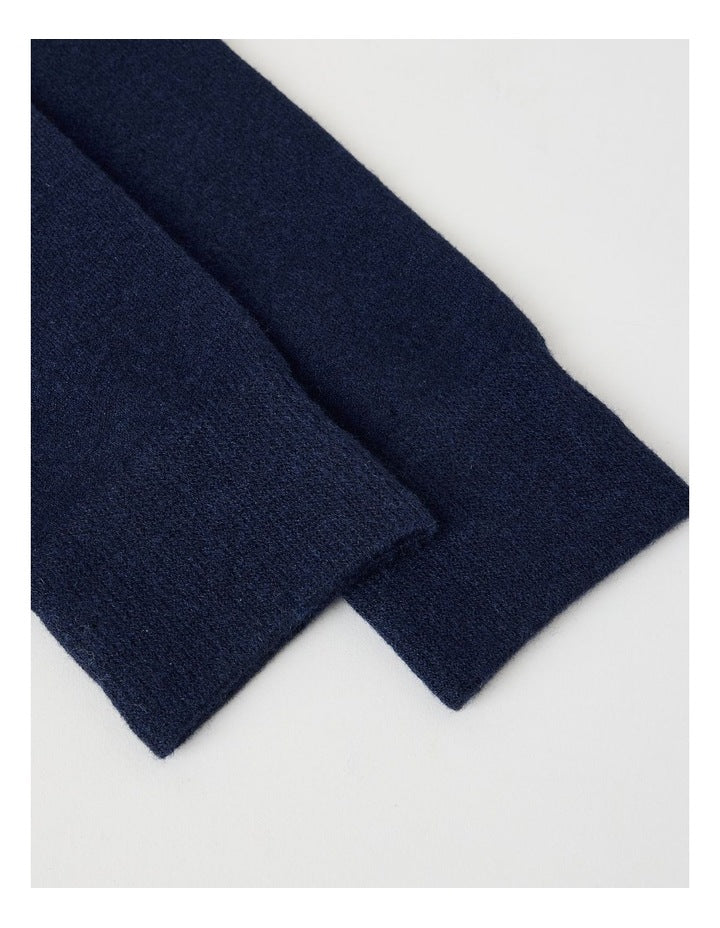 Merino Wool Blend Socks in Navy
