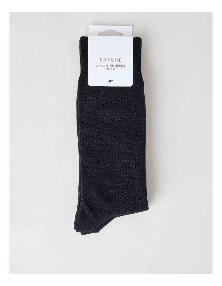 2 Pack Pinspot Socks in Black
