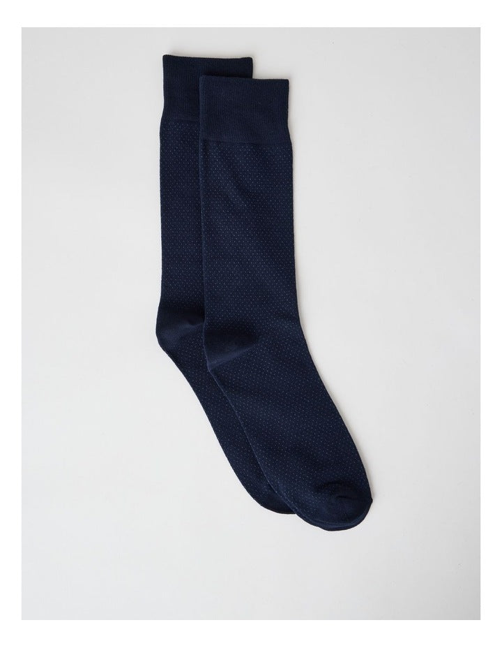 2 Pack Pinspot Socks in Navy