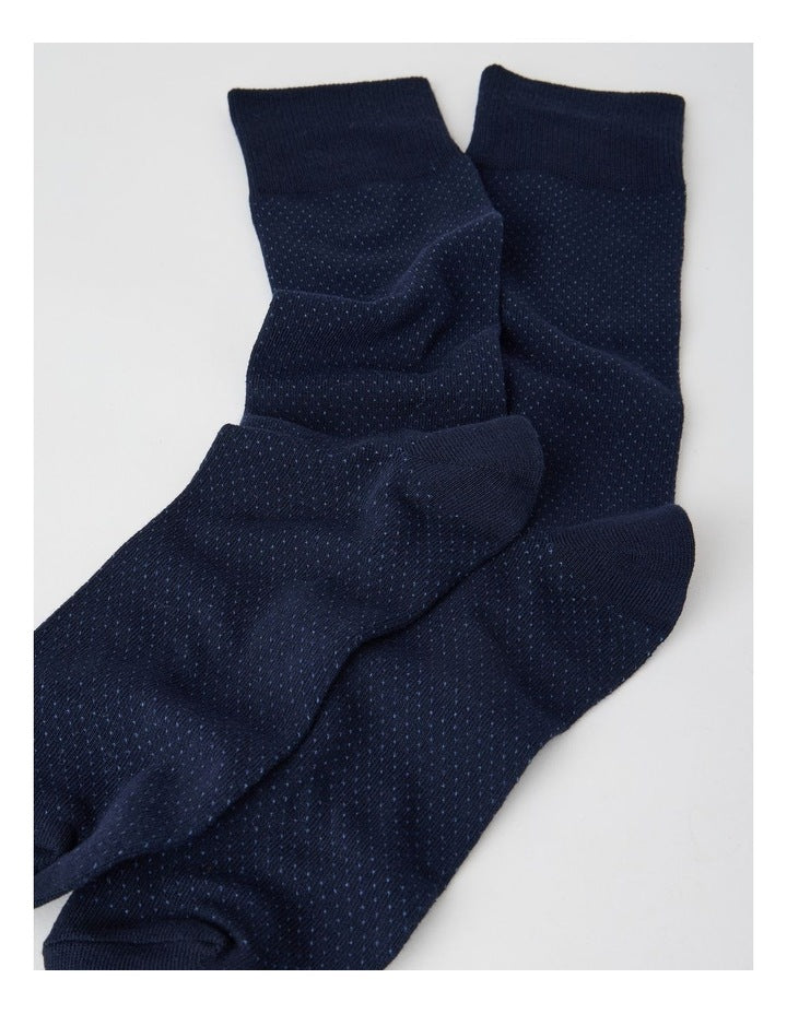 2 Pack Pinspot Socks in Navy