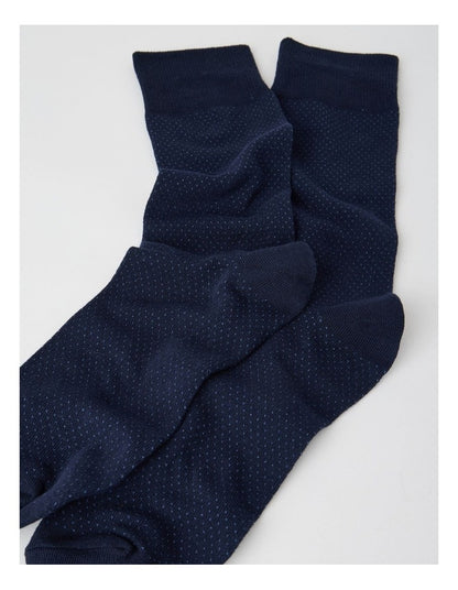 2 Pack Pinspot Socks in Navy