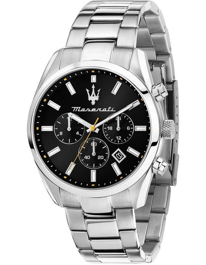 Attrazione 43mm Chronograph Quartz Watch in Black