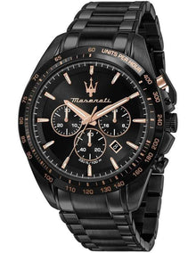 Traguardo Chronograph Quartz Watch 45mm in Black