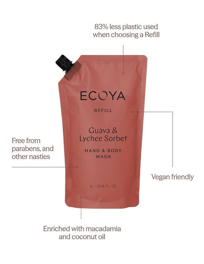 Guava Lychee Sorbet Hand And Body Wash Refill