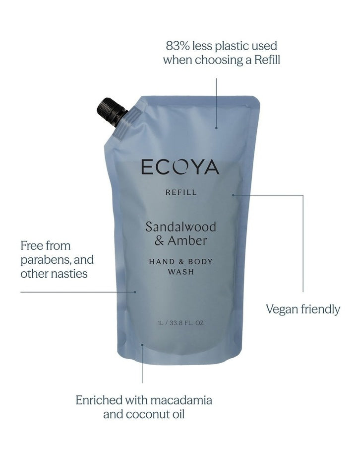 Sandalwood & amber Hand & Body Wash Refill