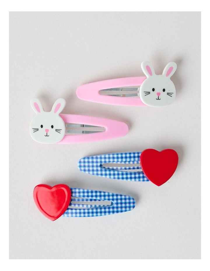 4 Pack Bunny Clips in Assorted