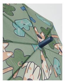 Doggo Printed Umbrella in Green