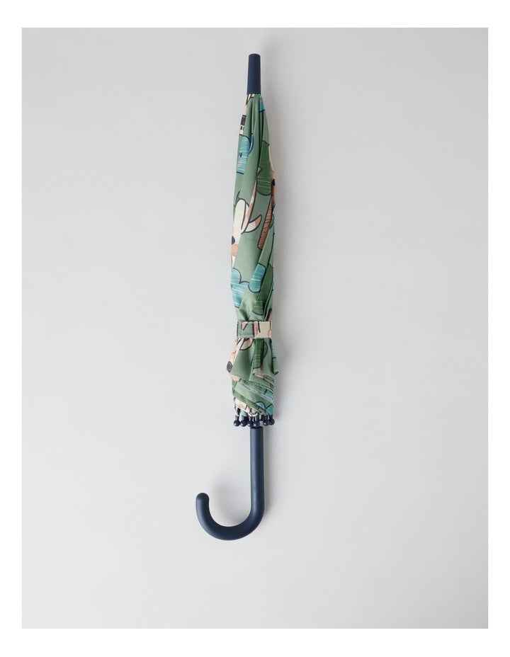 Doggo Printed Umbrella in Green