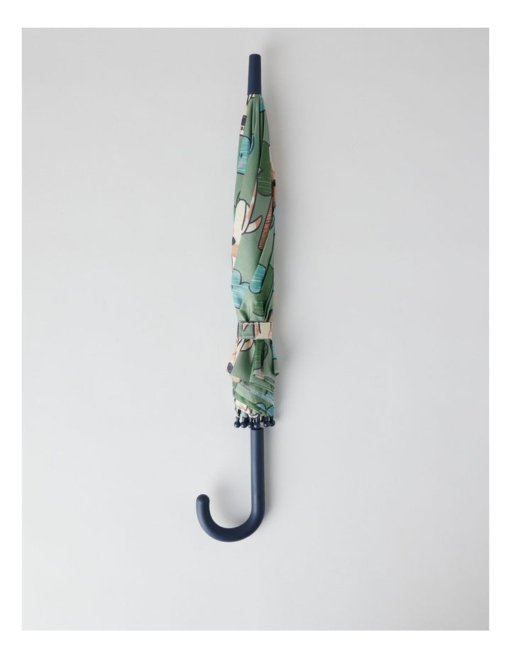 Doggo Printed Umbrella in Green