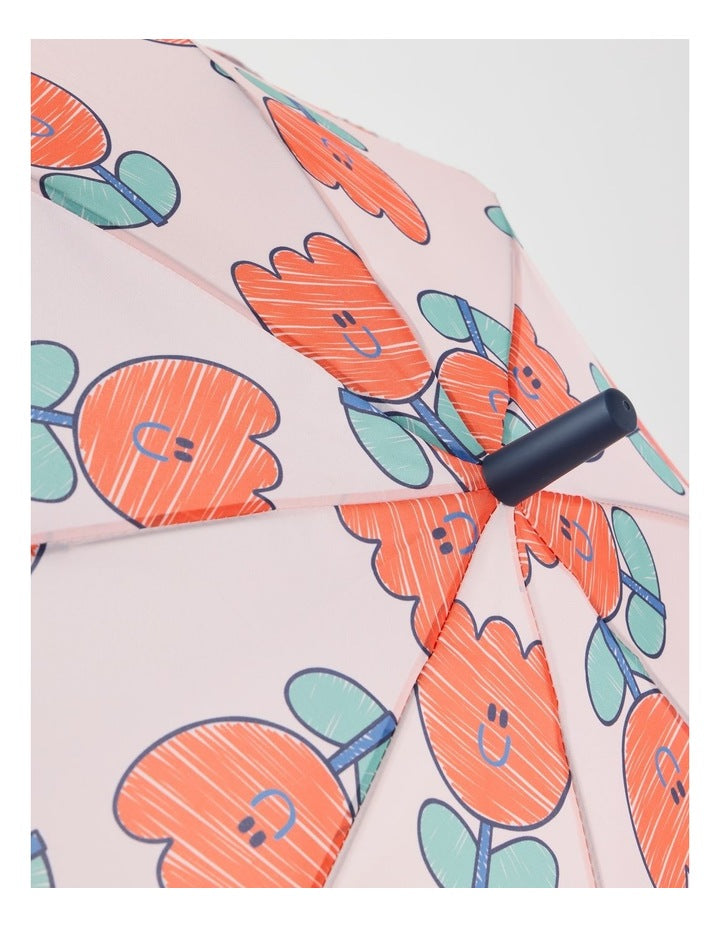 Tulip Printed Umbrella in Pink
