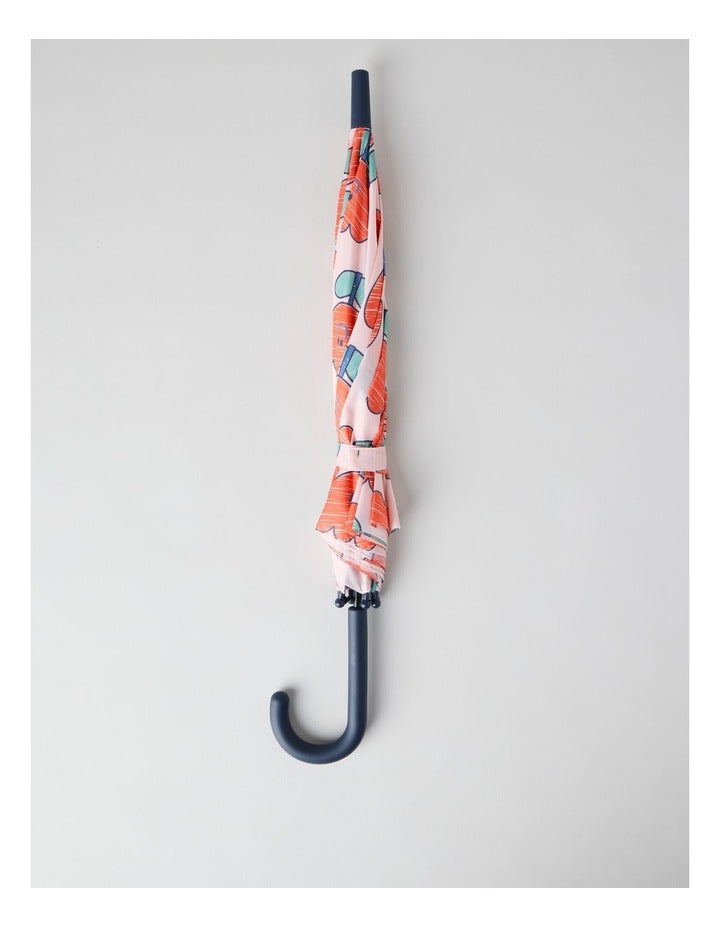 Tulip Printed Umbrella in Pink