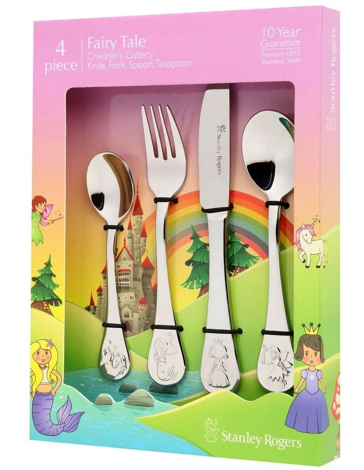 Childrens Fairy Tale 4 Pieces Set in Silver