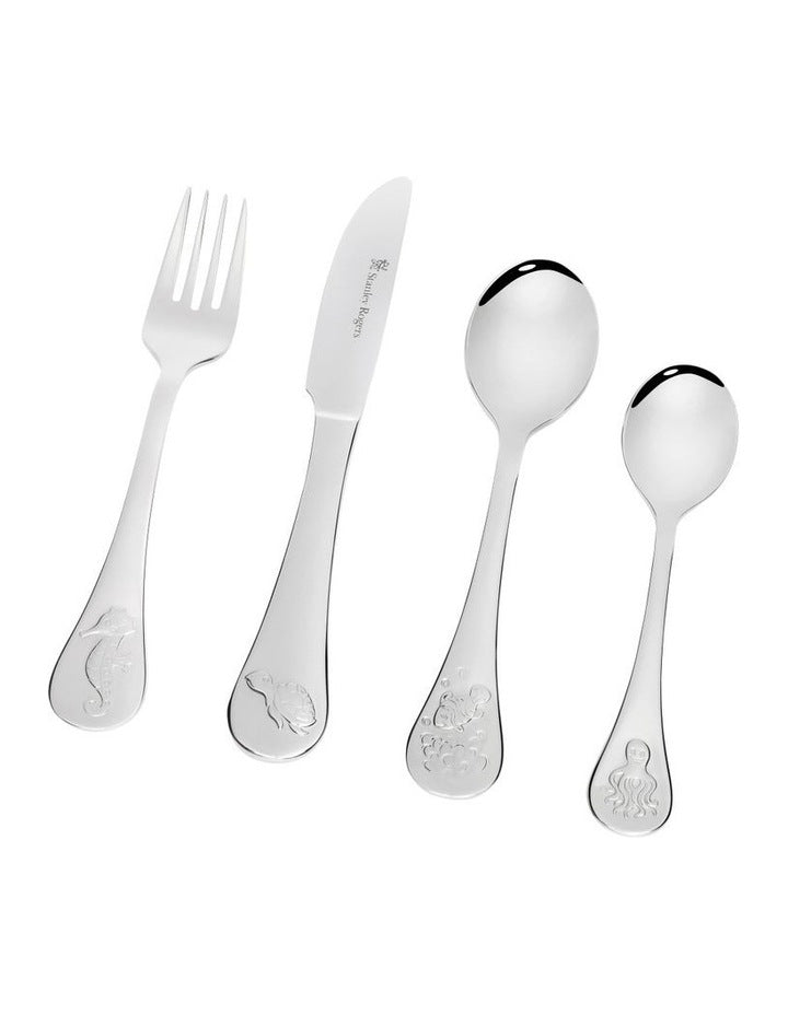 Childrens Sea 4 Pieces Set in Silver