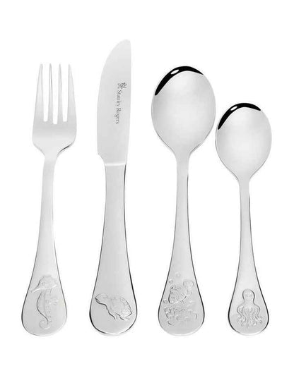 Childrens Sea 4 Pieces Set in Silver