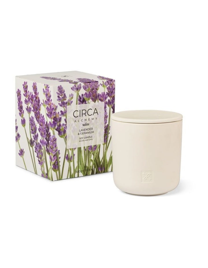 Alchemy Relax Lavender & Geranium Soy Candle 300g