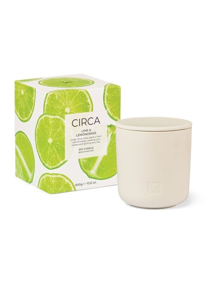 Lime And Lemongrass Soy Candle 300g