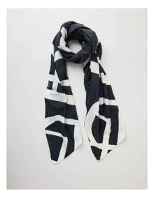 Monogram Scarf in Black & White