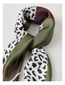 Spliced Neckerchief Scarf in Khaki