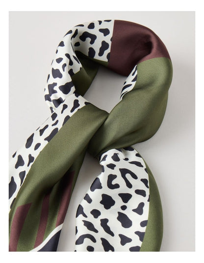 Spliced Neckerchief Scarf in Khaki