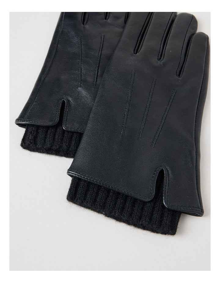 Leather Gloves in Black