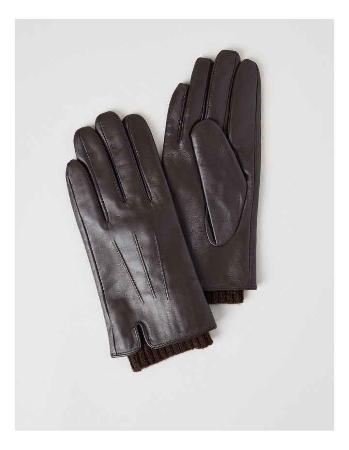 Leather Gloves in Chocolate