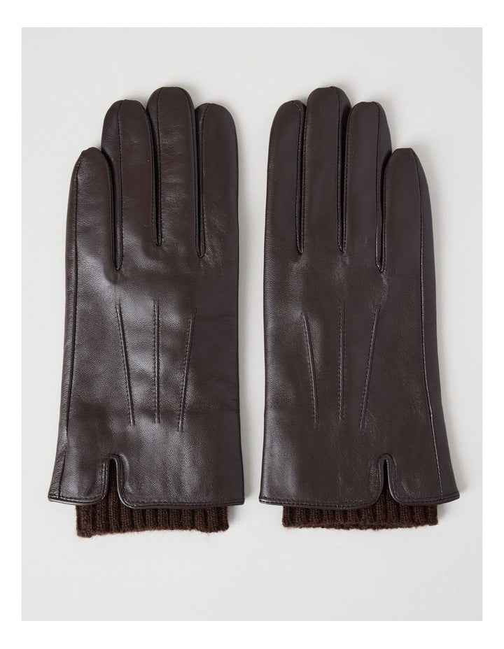 Leather Gloves in Chocolate