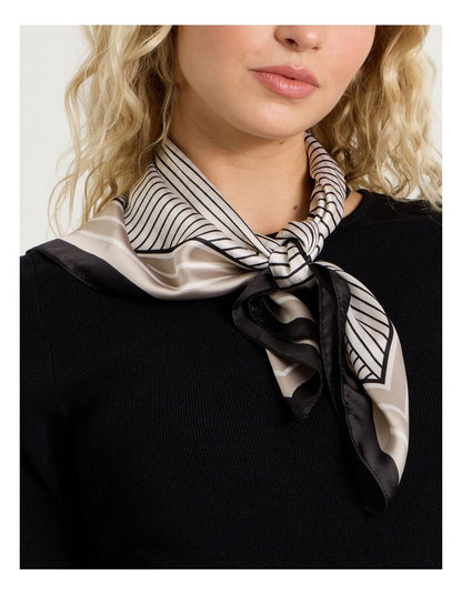 Striped Neckerchief in Black/White