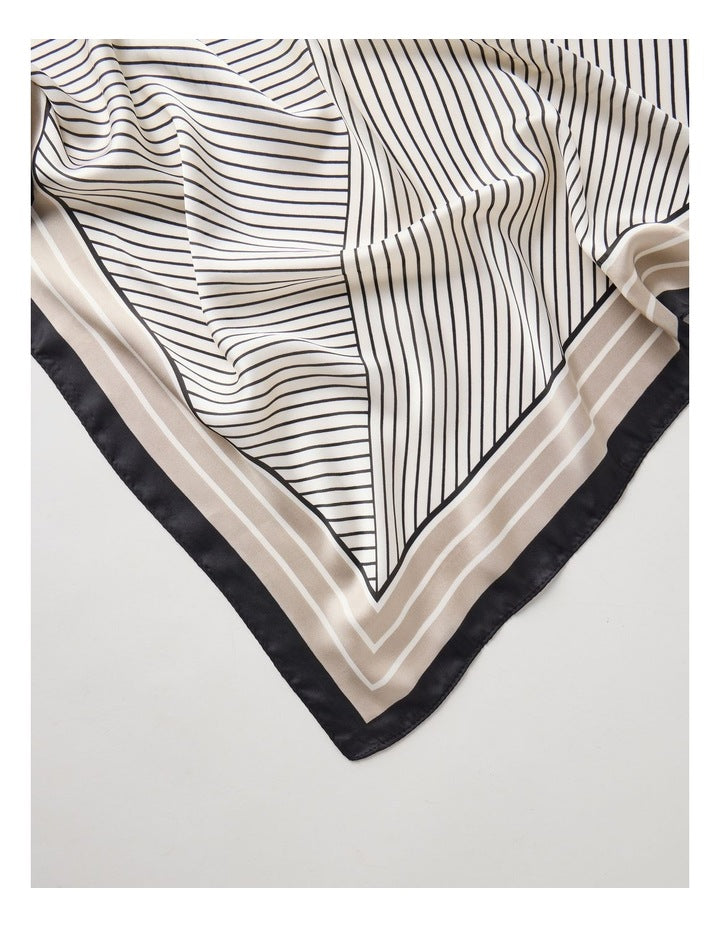 Striped Neckerchief in Black/White
