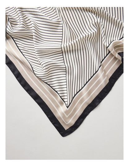 Striped Neckerchief in Black/White