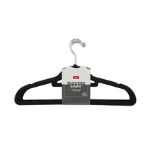COLES BLACK FLOCKED HANGERS 10PK