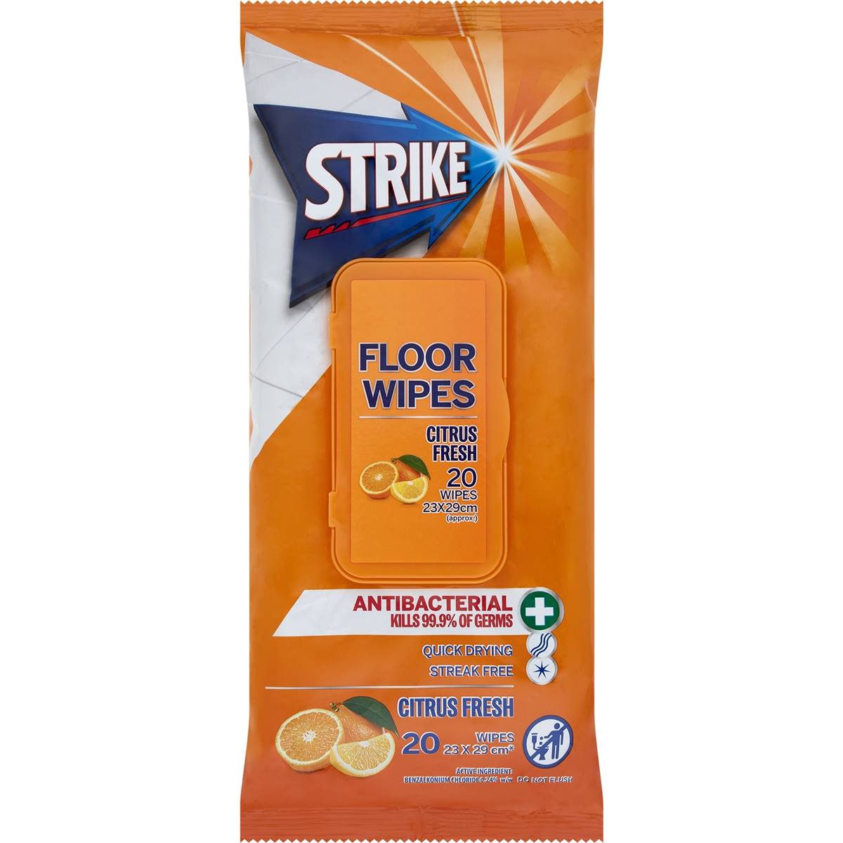 Strike Floor Wipes 20 Pack