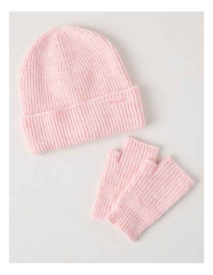 Beanie and Glove Set in Pink