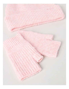 Beanie and Glove Set in Pink